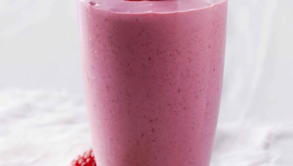 Hindbærsmoothie med protein